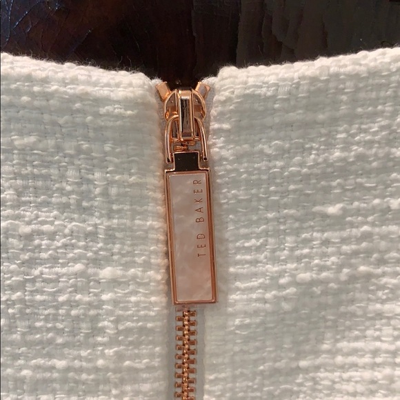 Ted Baker white dress with tweed detail - Picture 4 of 7